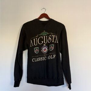 Augusta Classic Golf Black Crewneck Sweater